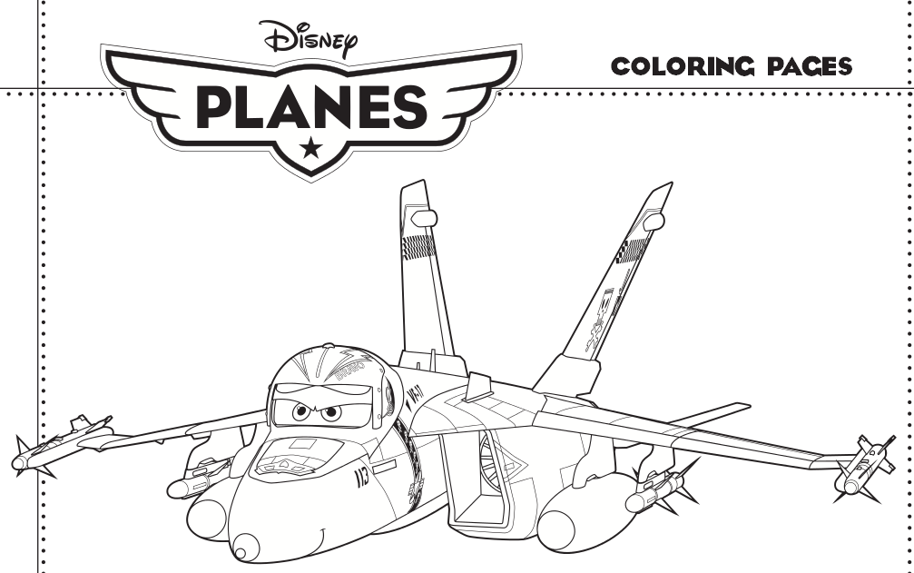 Free Disney Planes Printable Coloring Pages Activity