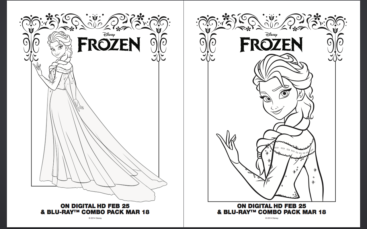 pages for coloring free frozen - photo #28