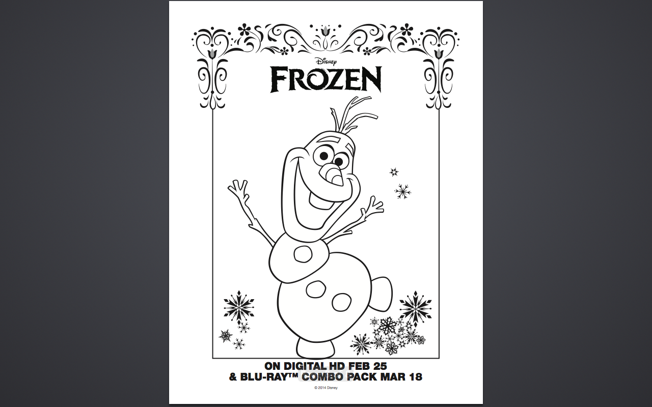olaf frozen coloring pages free printable - photo #9