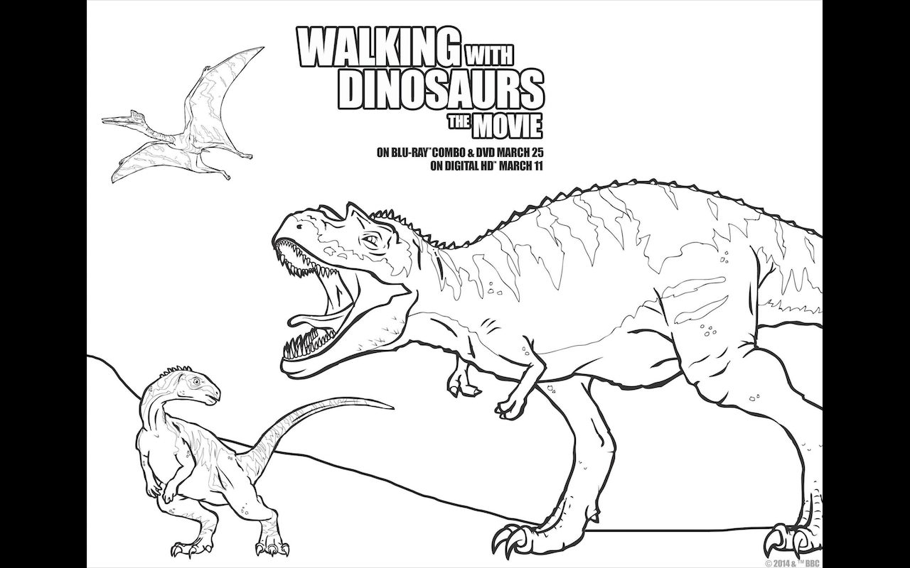 Walking with Dinosaurs Free Printable Coloring Pages and DVD giveaway #