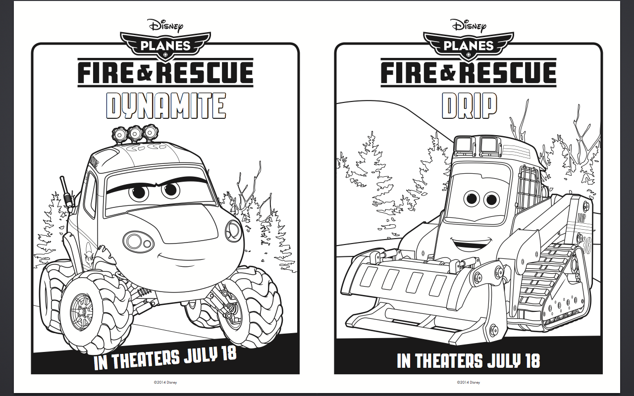Free Printable Disney Planes Fire & Rescue Coloring pages