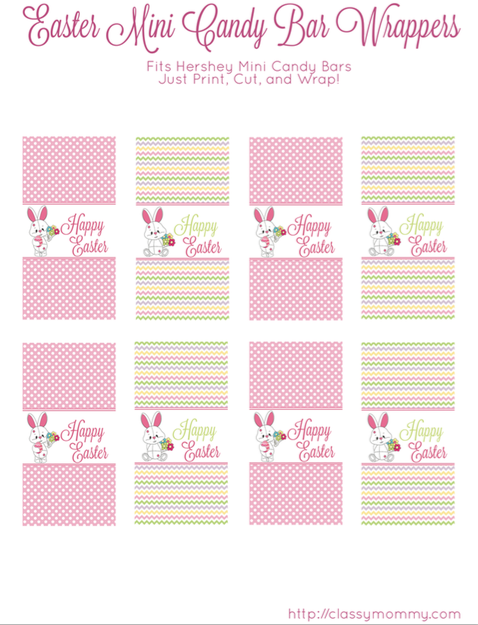 Free printable mini candy bar wrapper template