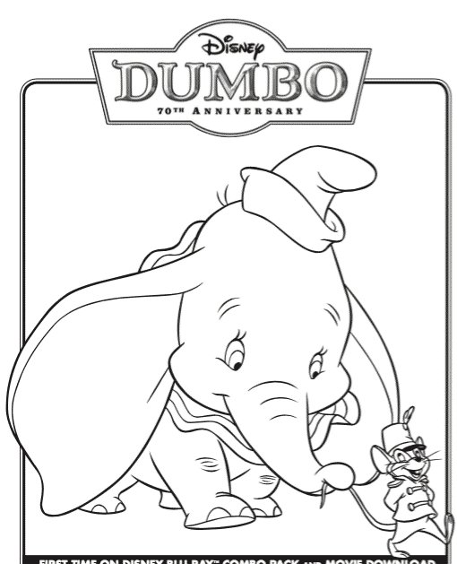 FREE DUMBO Printable Coloring Pages and Activity Sheets