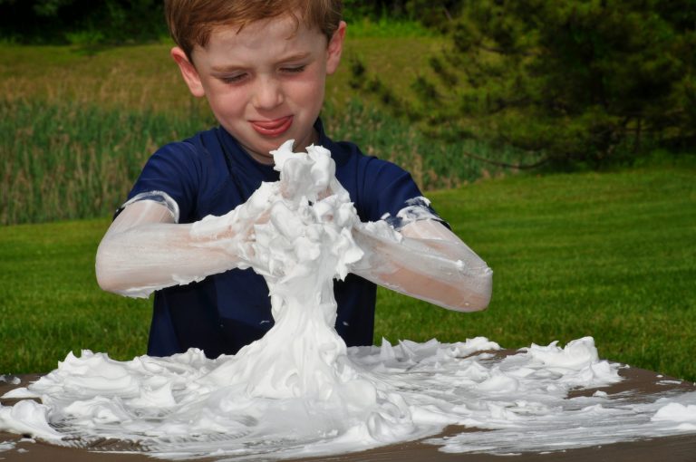 A shaving cream activity is a great kids sensory activity!