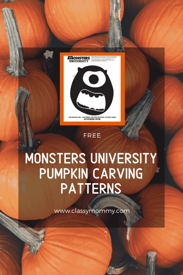 Monsters University Mike Wazowski Pumpkin Carving Template