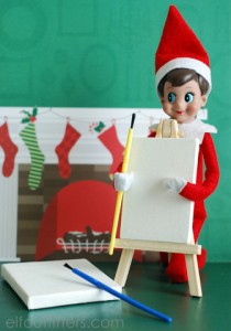 Elf on the Shelf Canvas and Easel Set