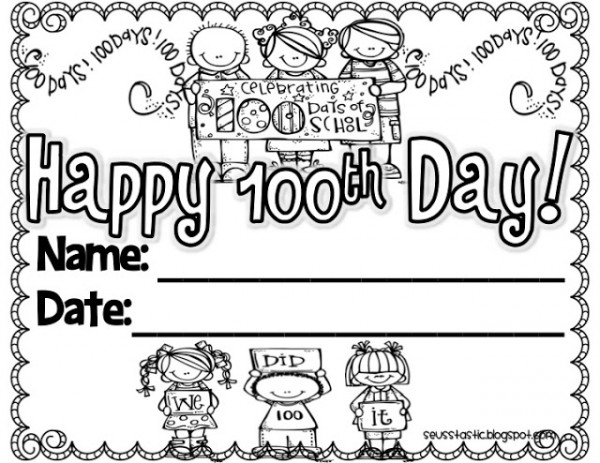 Free 100th Day Of School Worksheets