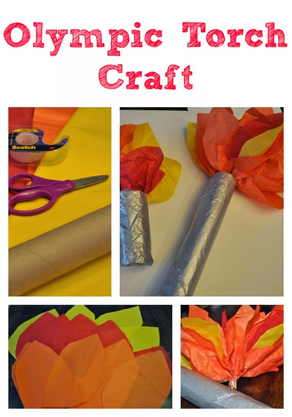 How to make an Olympics torch craft with kids via ClassyMommy.com