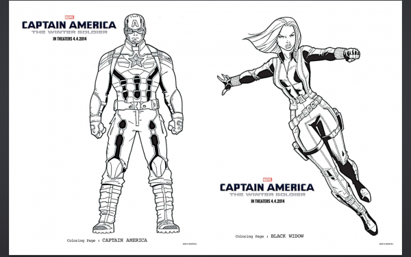 Free Captain America Coloring pages