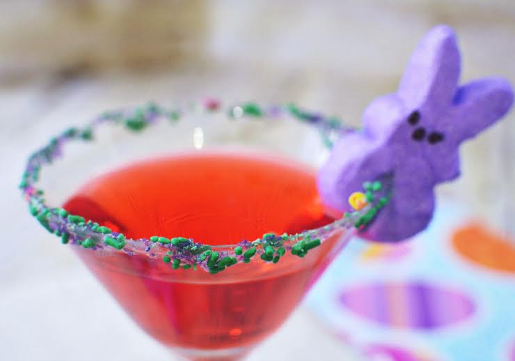 Easter Drink Inspiration Purple bunny Peeptini