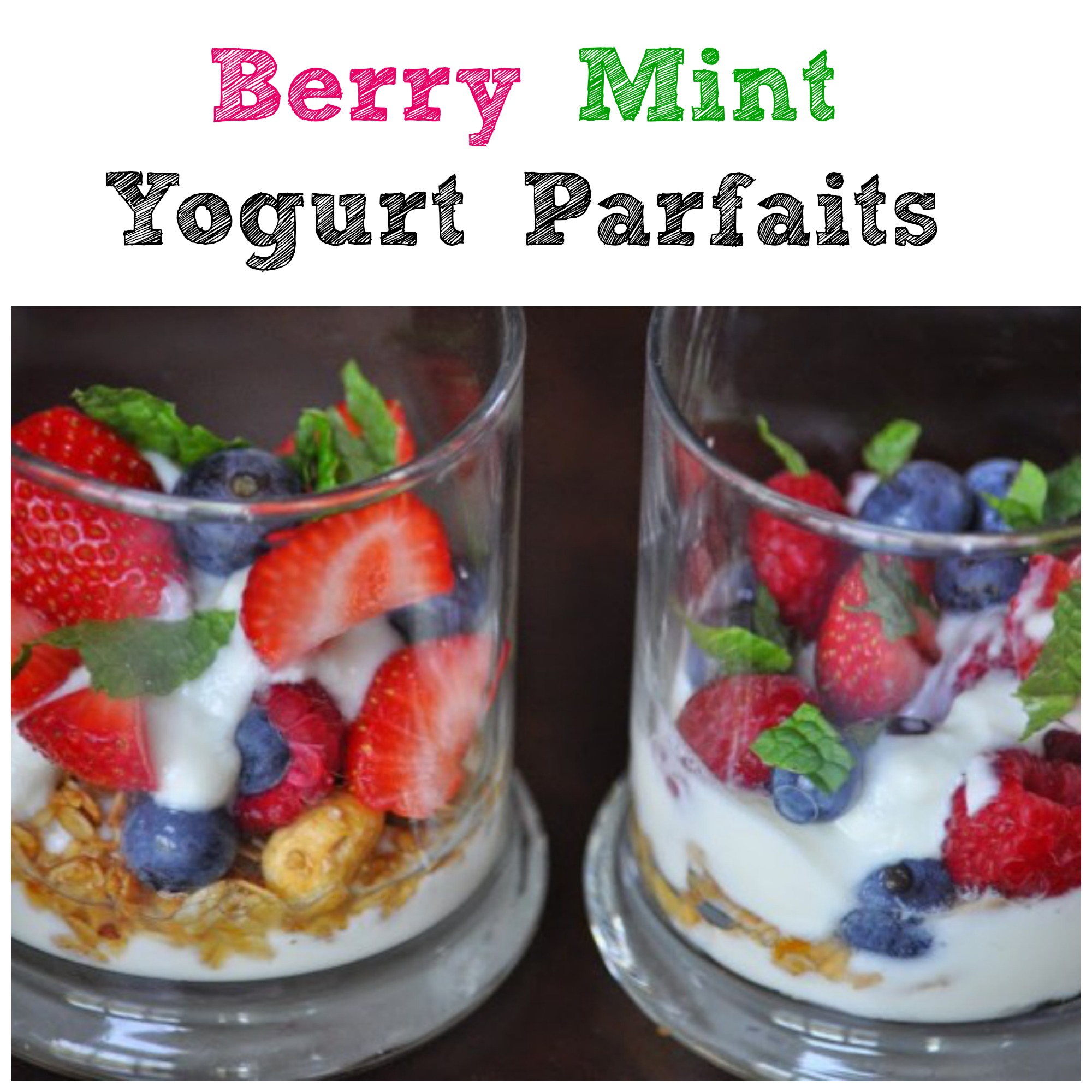 Berry Mint Yogurt Parfait #glutenfree