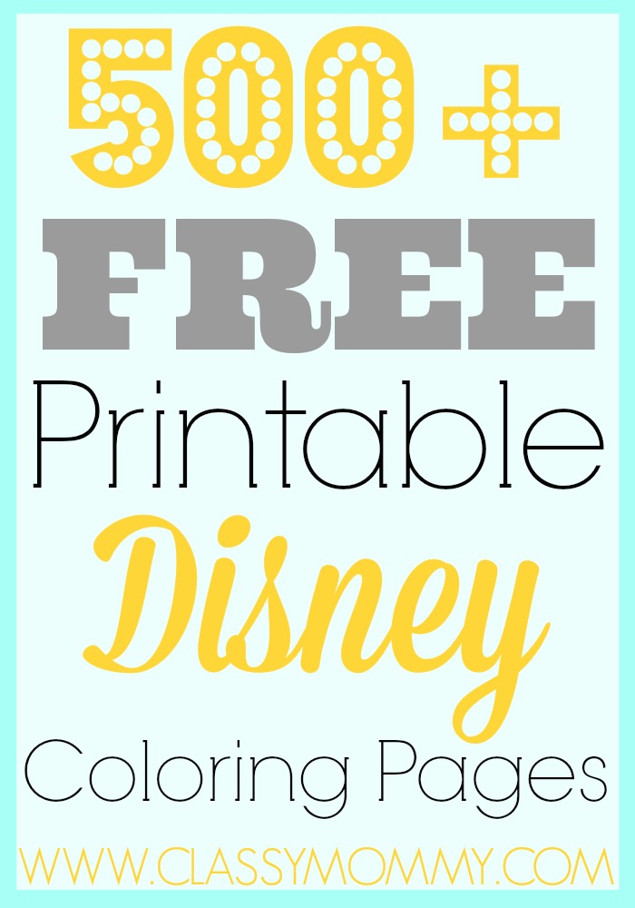 500 Free Printable Disney Coloring Pages