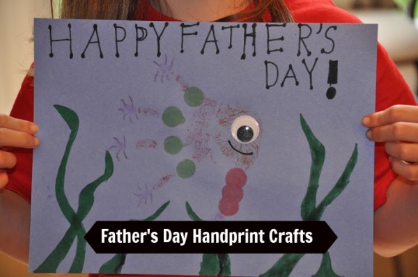 Father's Day Fish handprint Crafts