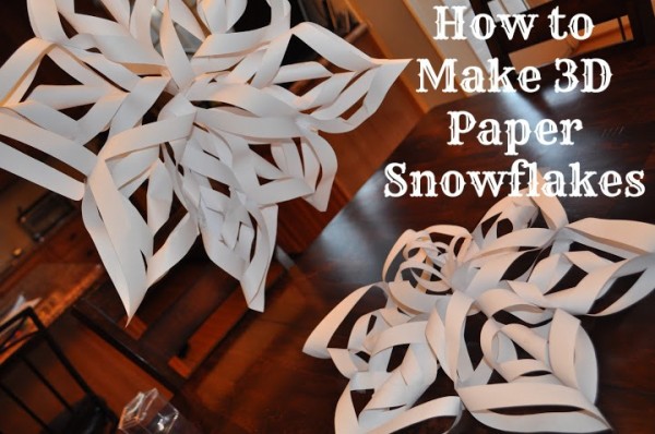 How to Make 3D Snowflakes crafts
