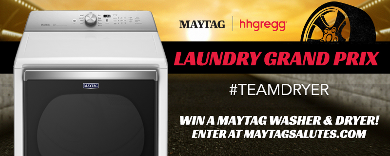 hhgregg and Maytag Sweepstakes Giveaway Washers & Dryers Every Day in May!