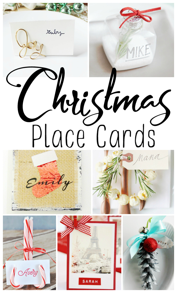 Holiday Table Setting Christmas Place Cards Ideas