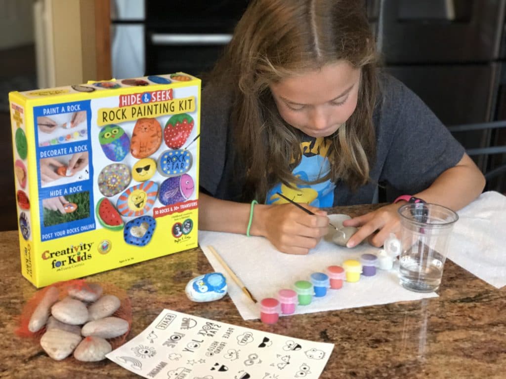 Positivity Rocks Kit Rock Painting to Spread Positivity and Joy #CreativityforKids with a ...