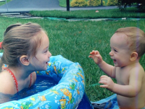 baby pool kenzie and kyle cute