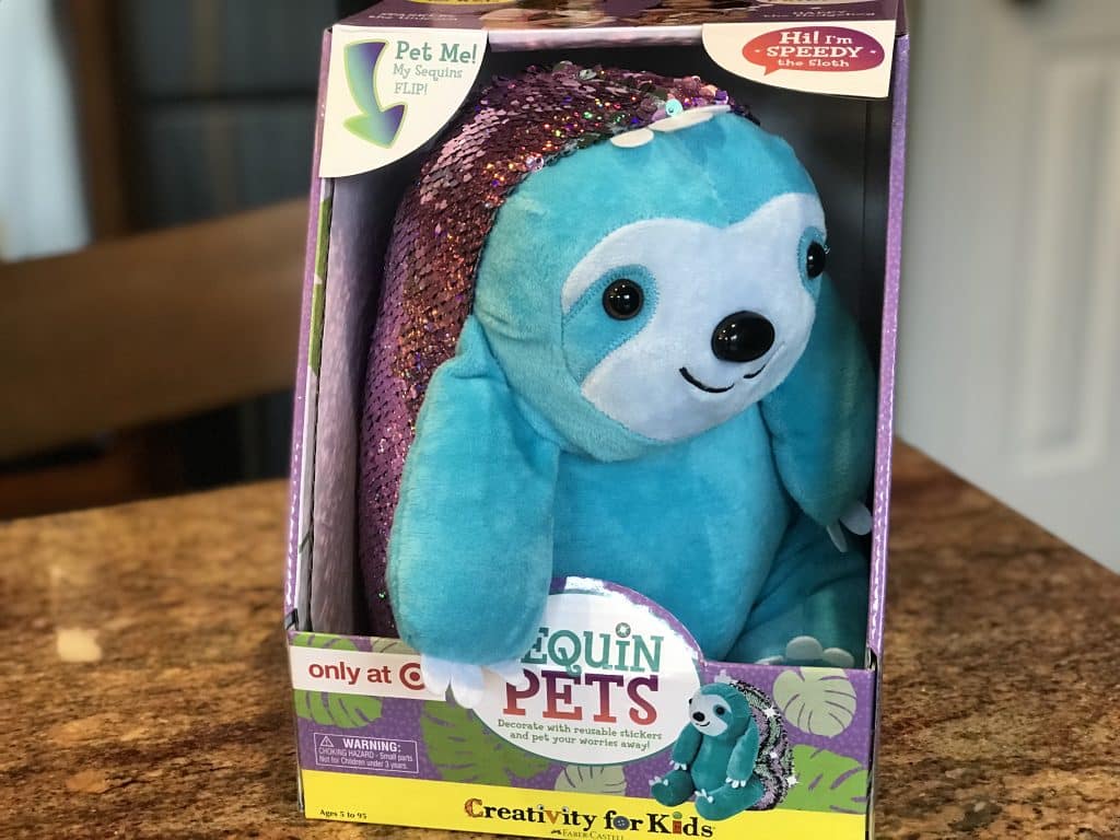 Speedy the Sloth Sequin Pets Available at Target