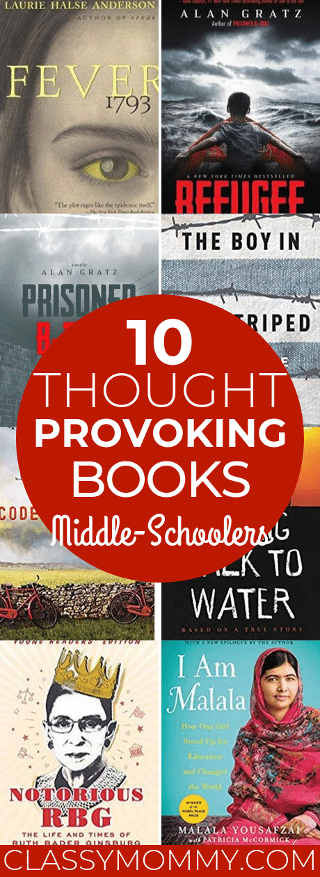 10 Thought Provoking and Challenging Books Middle Schoolers will LOVE