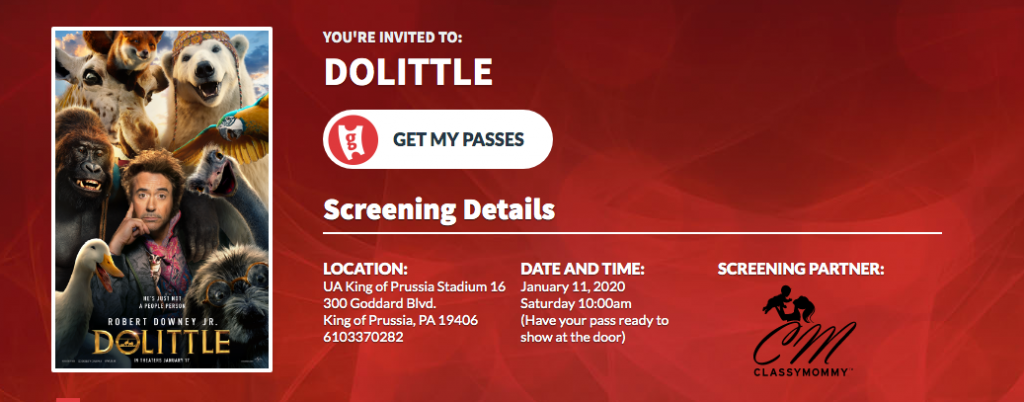 Free Dolittle Movie Tickets