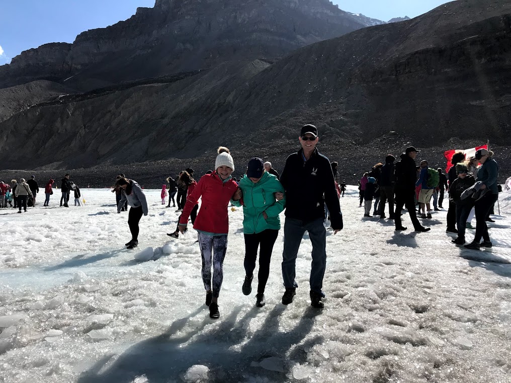 Walking on the Athabasca Glacier