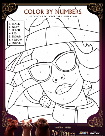 Free Printable The Witches Coloring Pages 