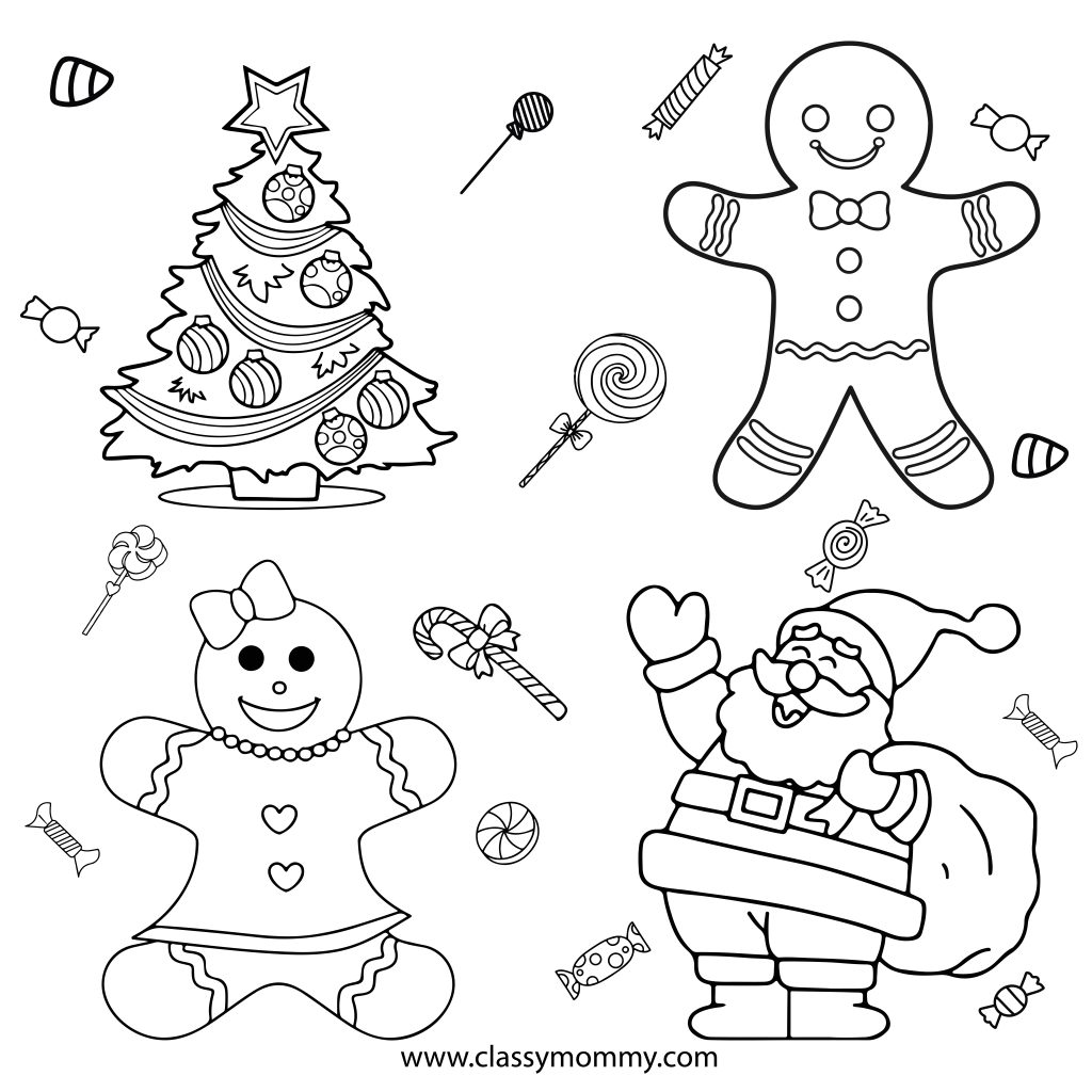 Free Printable Gingerbread Coloring Pages