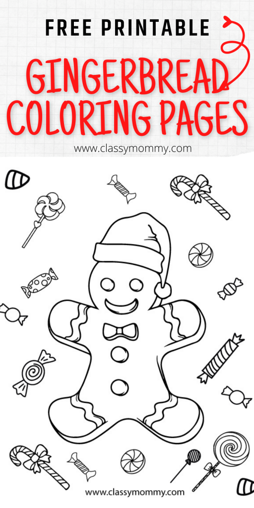 Free Printable Gingerbread Coloring Pages - Classy Mommy