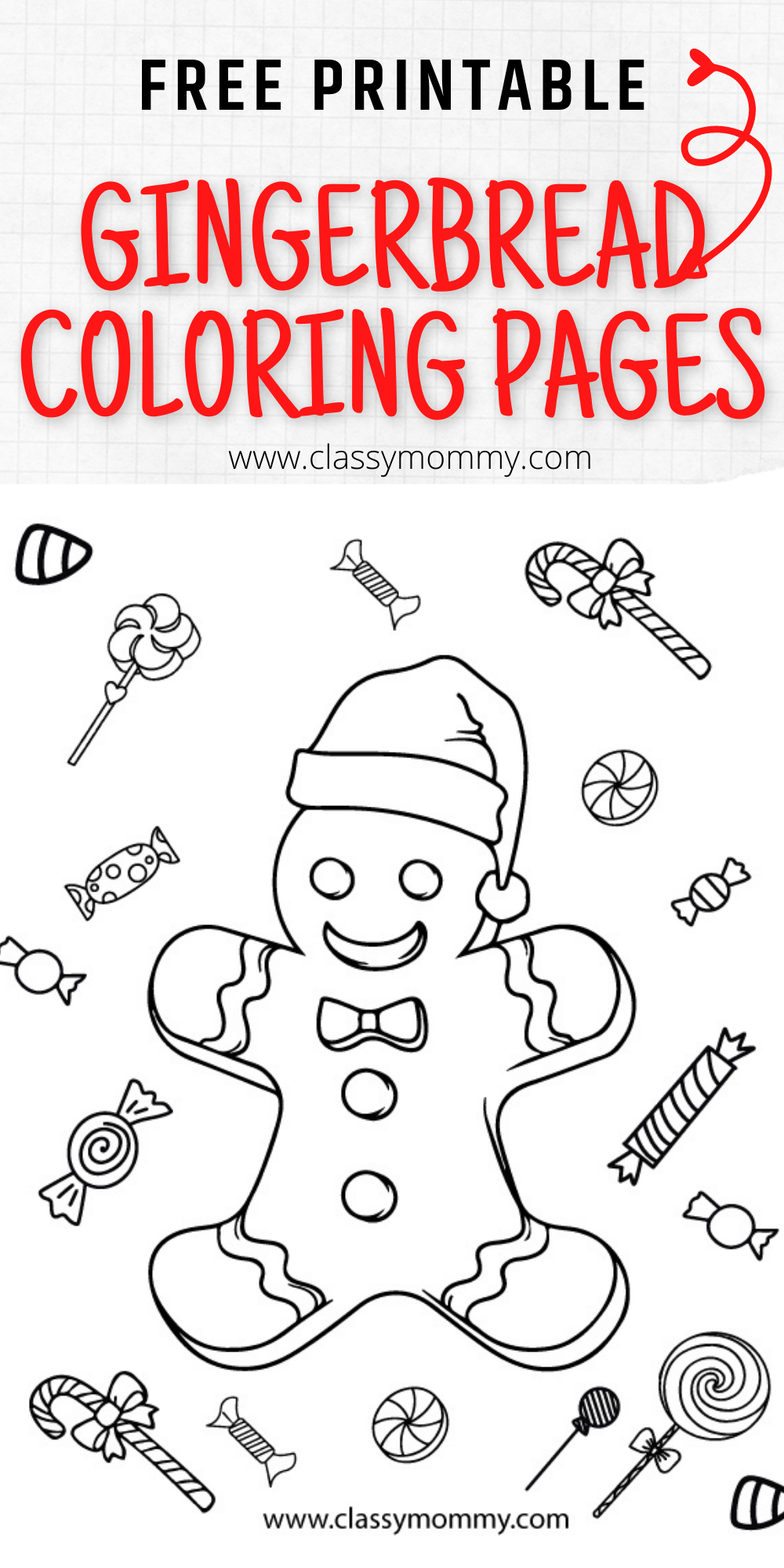 Free Printable Gingerbread Coloring Pages Classy Mommy
