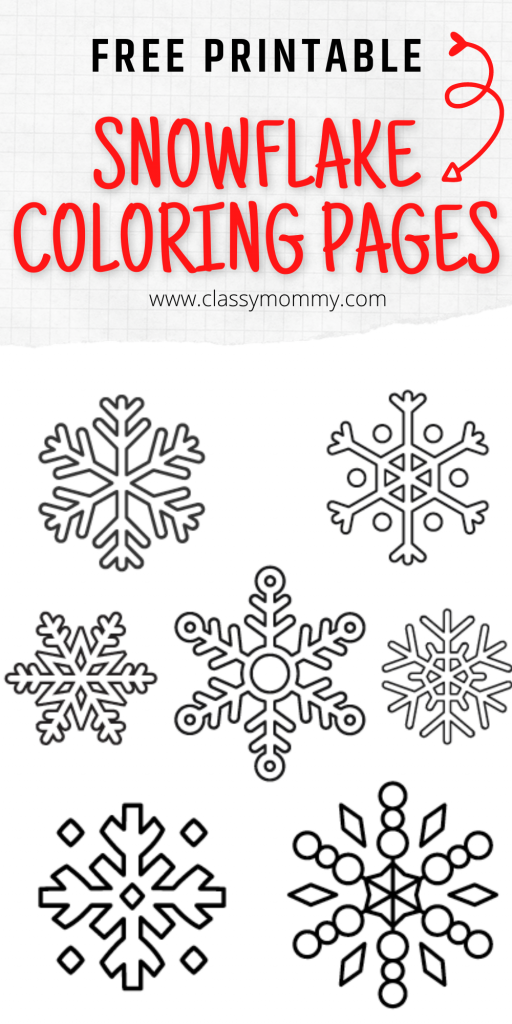 12 Free Printable Snowflake Coloring Pages