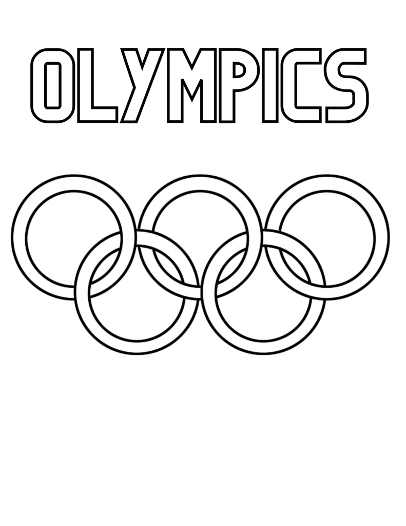 Free Olympic Rings coloring page