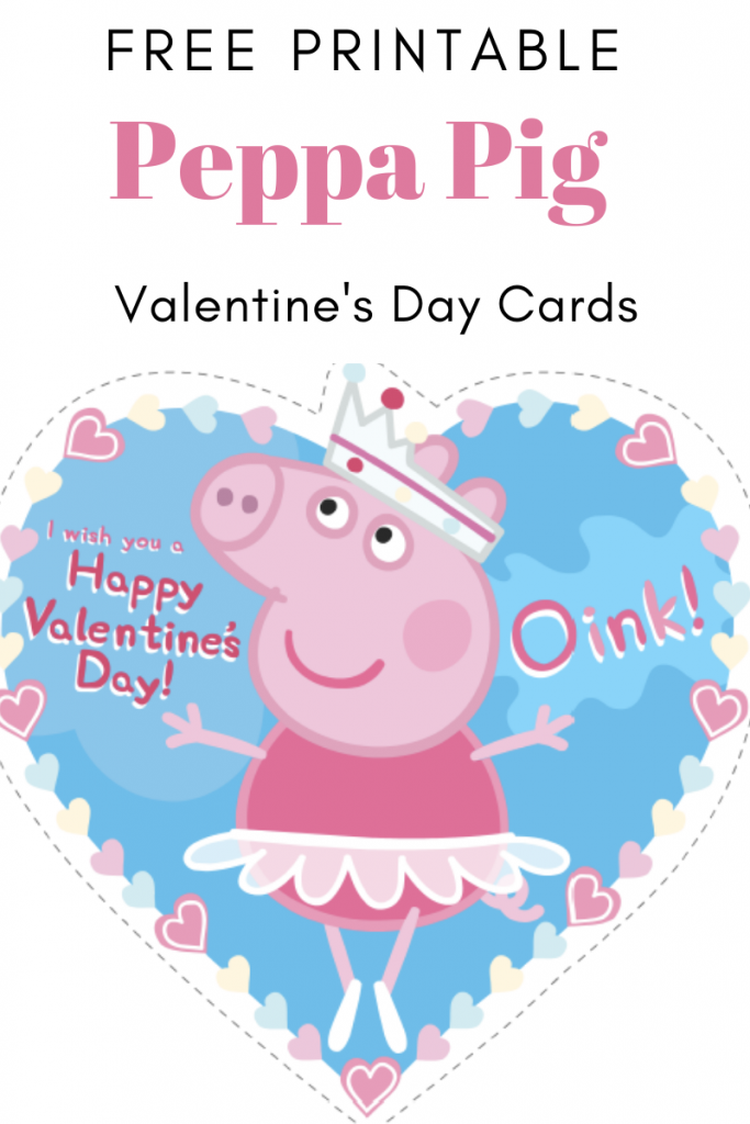 Cute Free Printable Peppa Pig Valentine Day Cards