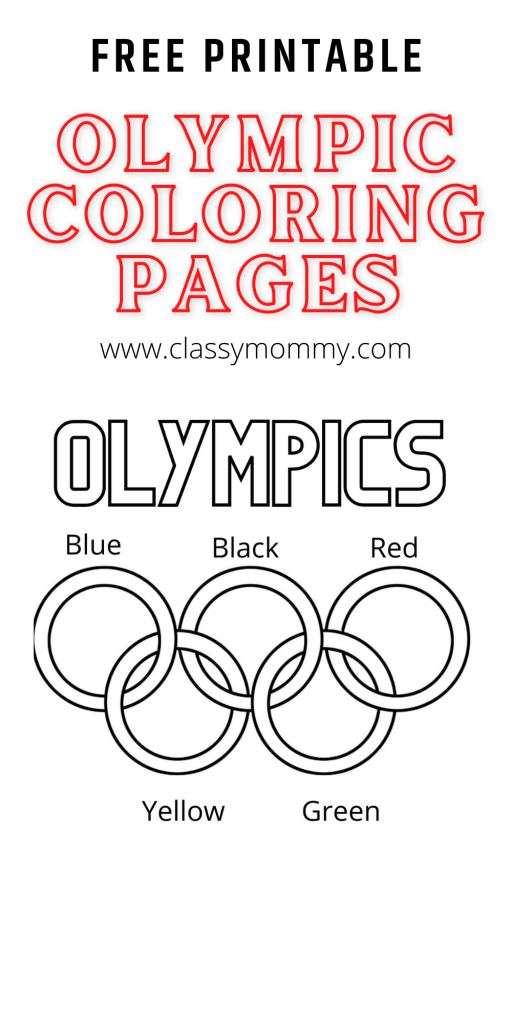 Free Printable Olympic Rings Colouring Pages
