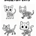 8 Free Printable Skeleton Cat Coloring Pages