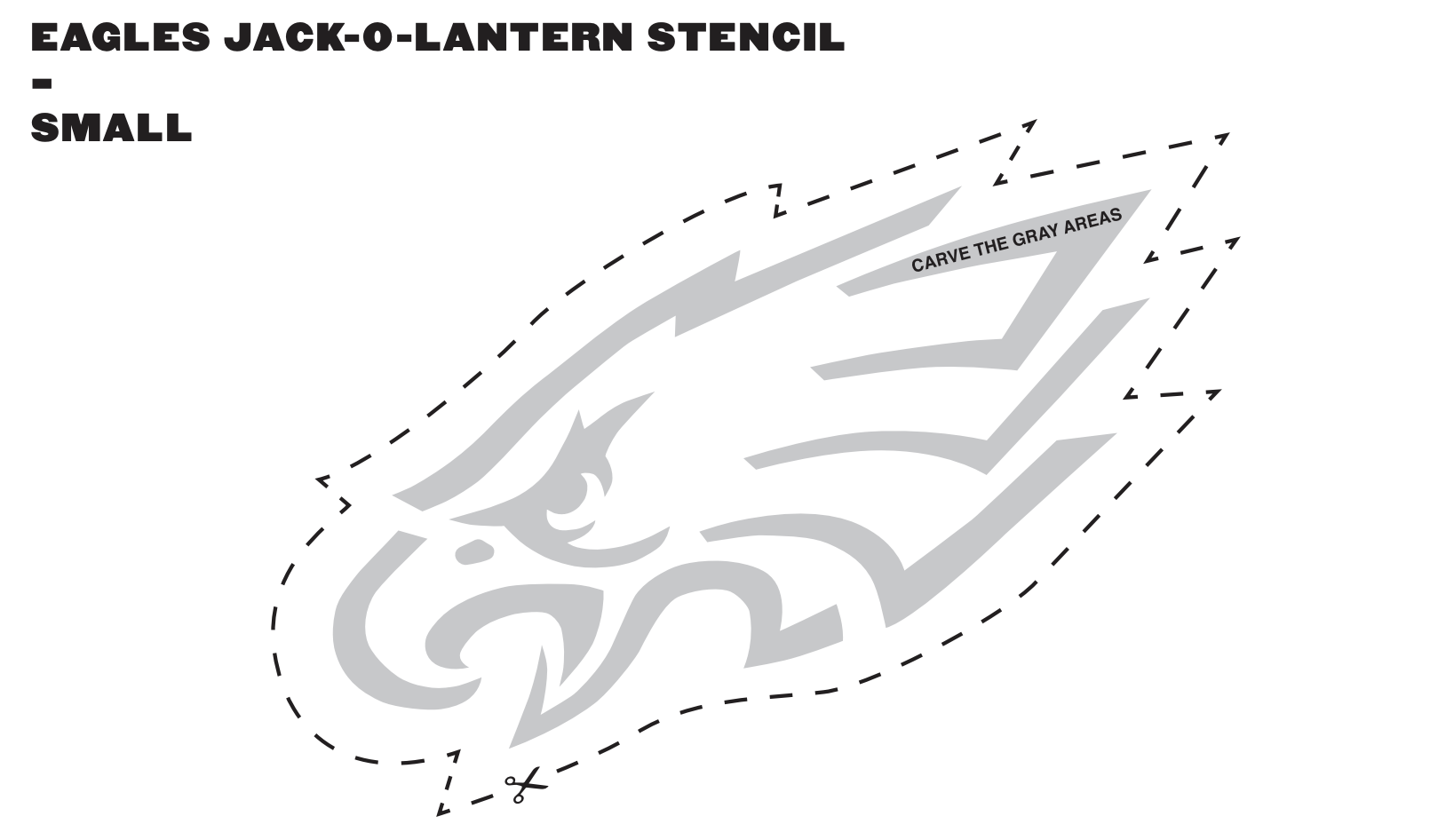 Free Philadelphia Eagles Pumpkin Carving Template and Stencil