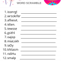 Free Printable Diwali Word Scramble